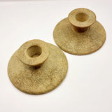 Pair of Vintage Studio Pottery Candle Stick Holders