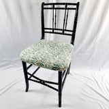 Ebonised 19th Century Antique Faux Bamboo Side Chair
