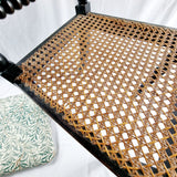 Antique 19th Century Ebony Bobbin Chair with William Morris Fabric