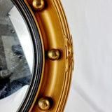Antique Gilt Framed Convex Mirror with Eagle Finial.