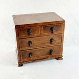 Antique circa 1900s Mahogany and Satinwood Veneered Apprentice Piece Chest of Drawers
