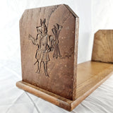 Arts and Crafts Oak Bookends Manners Makyth Man, The Trusty Servant