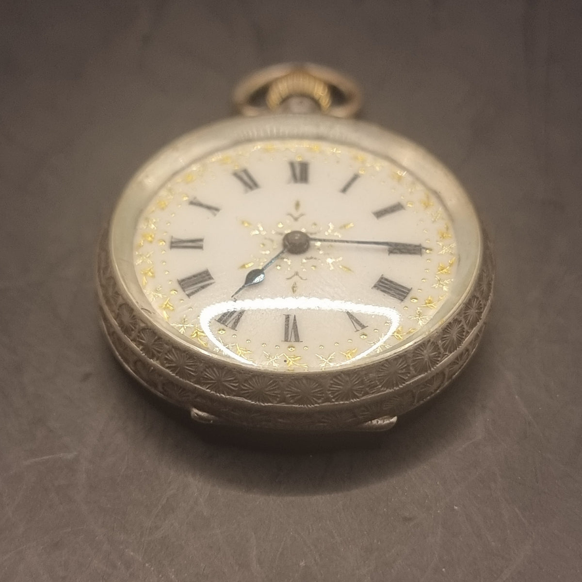 Antique Silver Ladies Fob Pocket Watch by Stockwell & Co