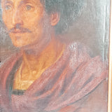 19th Century Oil on Canvas Double Sided Shepard. Jesus and Mary Magdalene