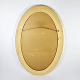 Large Silver Framed Oval Mirror.