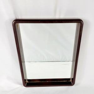 1970s Brown Plastic Mirror