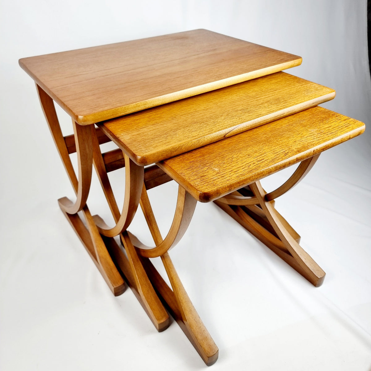 Vintage retro Teak Nathan Nest of Tables