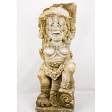 Oriental terracotta deity statue.