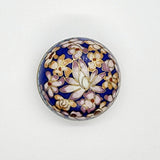 Floral cloisonne trinket box/ lidded pot.