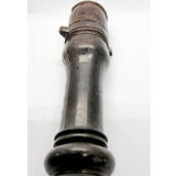 Three Floral Carved Soapstone Chinese Cannons