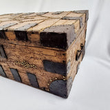Georgian Studded and Iron Bound Travel Trunk