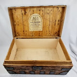 Georgian Studded and Iron Bound Travel Trunk