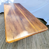Antique Pitch Pine X-Frame Dining Table