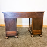 Leather Top Oak Desk