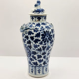 Antique Chinese Blue and White Vase, Cantonese Famille Rose Pot and White Metal Dish.
