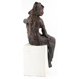 Vintage Bronzed Seated Lady - Attributed to artist Douglas Stevens