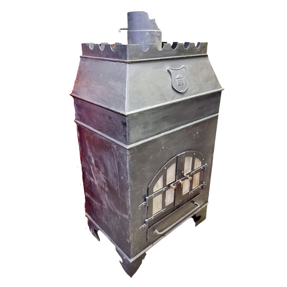 Large Vintage Castle Designed Log Burner with Water Heater