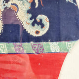 Antique Chinese Silk, Embroidery Shoulder off a robe.