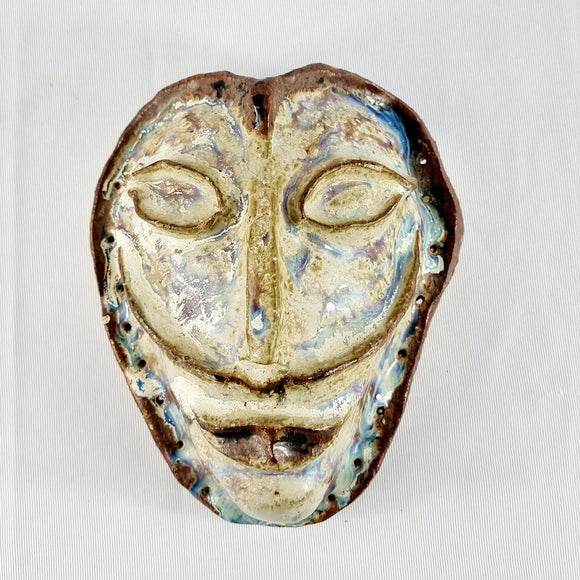 Oceanic Papua New Guinea Pottery Glazed Mask