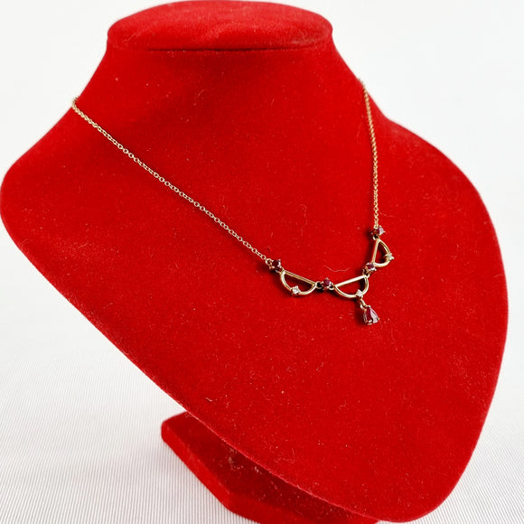 Ruby and Diamond 9ct Gold 40cm Necklace