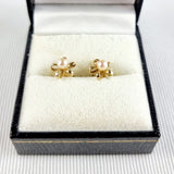 Vintage 9ct Gold Faux Pearl Stud Earrings