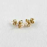 Vintage 9ct Gold Faux Pearl Stud Earrings