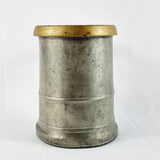 Antique Victorian Brass Rim Pewter Tankard.