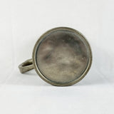 Antique Victorian Brass Rim Pewter Tankard.