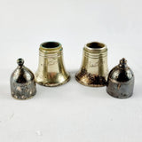 Pair of Vintage Silver Plated Salt and pepper Shakers for Justins