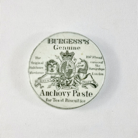Antique Burgess's Genuine Anchovy Paste Pot Lid