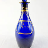 Antique Georgian Bristol Blue Rum Decanter.