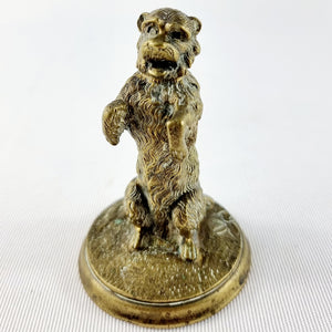 Antique Bronze Georgian Begging Dog on Hind Legs