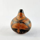 Vintage Equador Peru Dried and Carved Gourd Fruit.