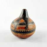 Vintage Equador Peru Dried and Carved Gourd Fruit.