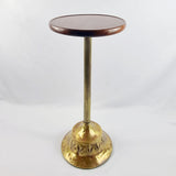 Antique Art Nouveau Brass and Mahogany Wine Table