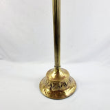 Antique Art Nouveau Brass and Mahogany Wine Table