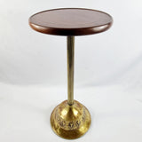 Antique Art Nouveau Brass and Mahogany Wine Table