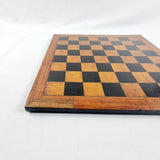 Antique 19th Century Ebony and Box Wood and Mahogany Chess Board