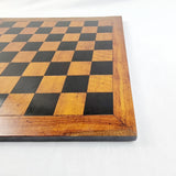 Antique 19th Century Ebony and Box Wood and Mahogany Chess Board