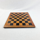 Antique 19th Century Ebony and Box Wood and Mahogany Chess Board