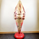 Large Advertising Cornetto Soft Ice Cream, By Walls. Strawberry Red.