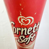 Large Advertising Cornetto Soft Ice Cream, By Walls. Strawberry Red.