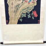 Large 2.4m Antique Chinese Hanging Scroll of Hundred Birds