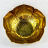 Antique Chinese Brass Lotus Shaped Bowl