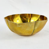 Antique Chinese Brass Lotus Shaped Bowl