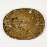 Antique Tribal African Bronze Oval Shield Beast Plate poss Benin.
