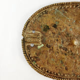 Antique Tribal African Bronze Oval Shield Beast Plate poss Benin.