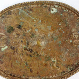 Antique Tribal African Bronze Oval Shield Beast Plate poss Benin.