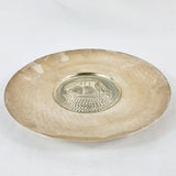 Silver Greek Cypriot Galley or Ship Charger Dish.