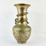 Antique 20th Cenury Chinese Spelter Vase with Raised Dragon